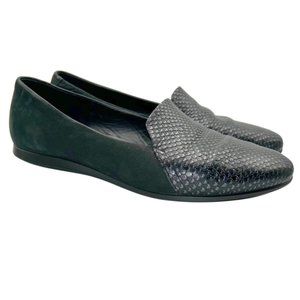 ECCO Touch Ballerina 2.0 Flat Scale Black/Green Women's Sz US 9/9.5 EU 40